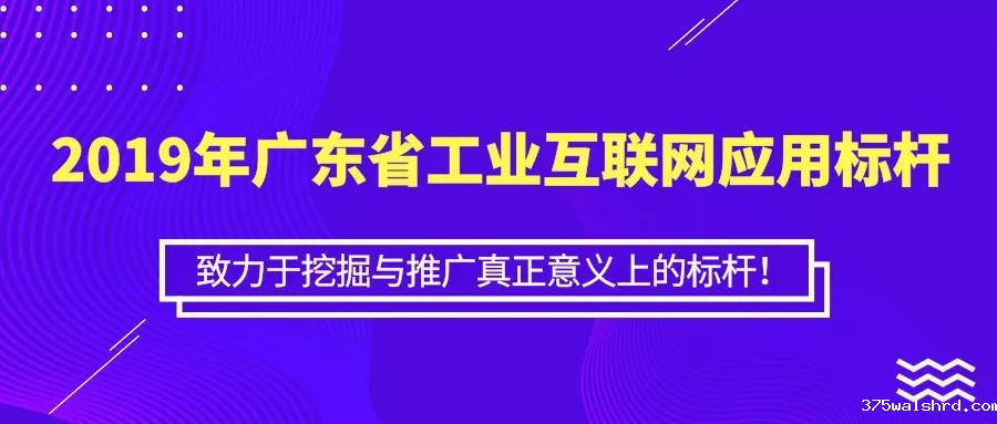 关于开展2019年广东省工业互联网应用标杆遴选的通知